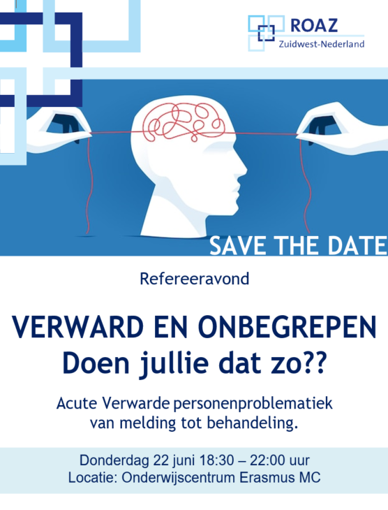 Save the date: Refereeravond Acute psychiatrie 22 juni a.s.